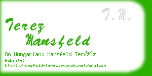 terez mansfeld business card